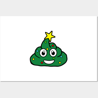 Christmas tree poo emoji ugly Christmas sweater design Posters and Art